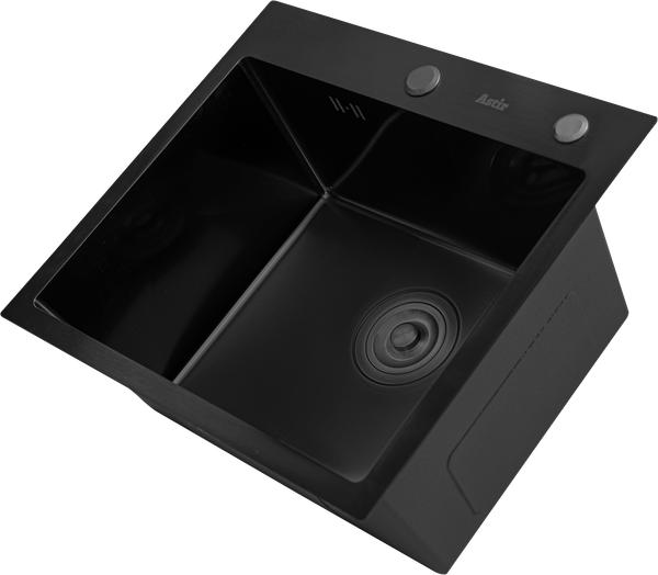 Изображение товара Мойка кухонная Astir PVD Black 50x44B (с сифоном, дозатором и коландером)