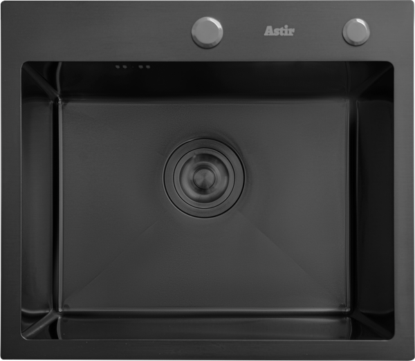 Изображение товара Мойка кухонная Astir PVD Black 50x44B (с сифоном, дозатором и коландером)