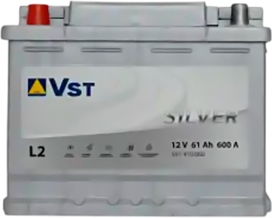 Изображение товара Автомобильный аккумулятор VST Silver R+ 600A 6СТ-61 (61 А/ч)