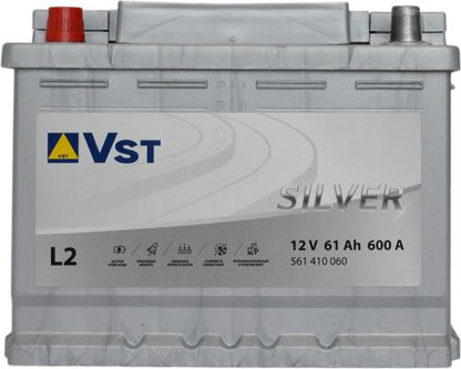 Изображение товара Автомобильный аккумулятор VST Silver L+ 600A 6СТ-61 (61 А/ч)