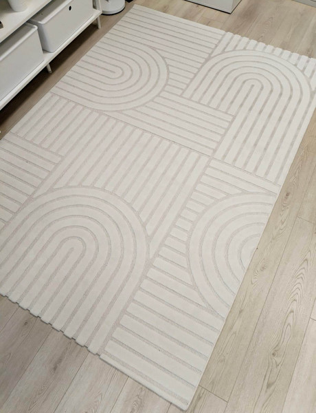 Изображение товара Ковер Radjab Carpet Сканди Сизаль Прямоугольник 10946A / 12201RK (1.6x2.3, Krem/Krem)