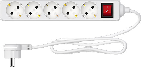 Изображение товара Сетевой фильтр Maxvi SP-118 (1.8м, белый)