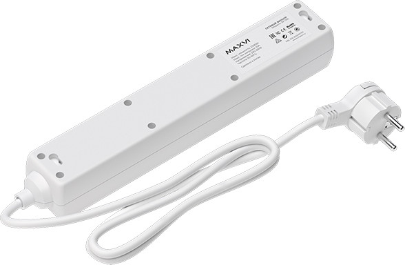 Изображение товара Сетевой фильтр Maxvi SP-130 (3м, белый)