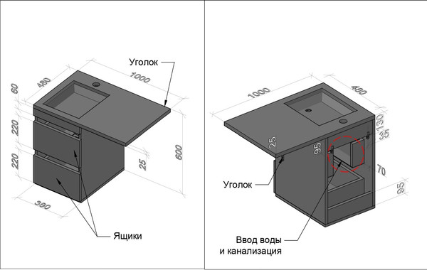 Изображение товара Тумба с умывальником Symbolite Даллас 100 Люкс Plus + Даллас 100x48 (подвесная, левый, белый)
