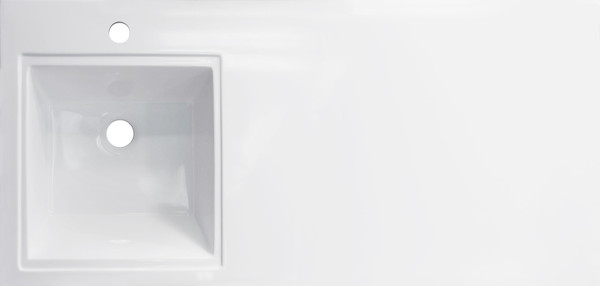 Изображение товара Тумба с умывальником Symbolite Даллас 100 Люкс Plus + Даллас 100x48 (подвесная, левый, белый)