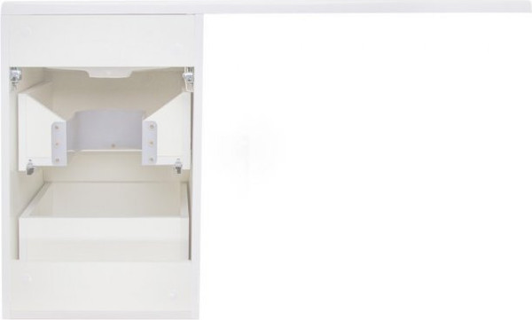 Изображение товара Тумба с умывальником Symbolite Даллас 100 Люкс Plus + Даллас 100x48 (подвесная, правый, белый)