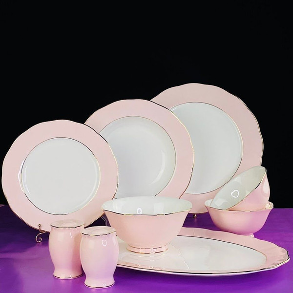Изображение товара Набор столовой посуды Lenardi Pink 108-362 (24пр)
