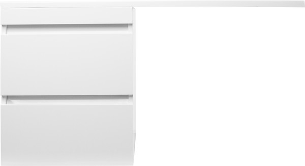 Изображение товара Тумба с умывальником Symbolite Даллас 110 Люкс Plus + Даллас 110x48 (подвесная, левый, эмаль белый)