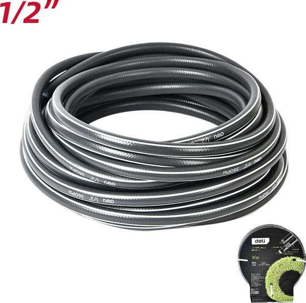 Изображение товара Шланг поливочный Deli EDL8072-15 (15м, серый)