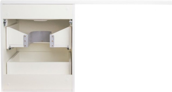 Изображение товара Тумба с умывальником Symbolite Даллас 110 Люкс Plus + Estetus Даллас 110x48 (подвесная, правый, белый)