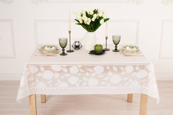 Изображение товара Скатерть Stolima Pina Lace 7001 Яблоки (180x140)
