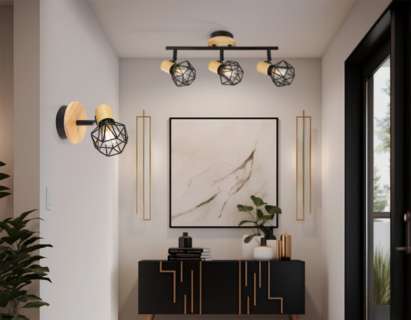 Изображение товара Спот Ambrella TR8751 BK/WD (черный/дерево)