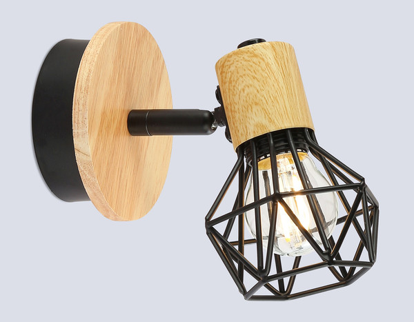 Изображение товара Спот Ambrella TR8751 BK/WD (черный/дерево)