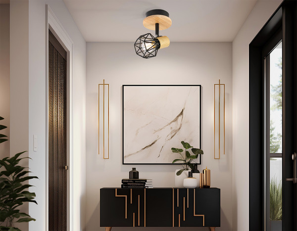 Изображение товара Спот Ambrella TR8751 BK/WD (черный/дерево)