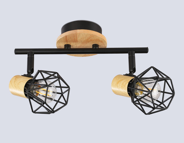 Изображение товара Спот Ambrella TR8752/2 BK/WD (черный/дерево)