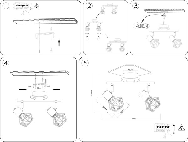 Изображение товара Спот Ambrella TR8752/2 BK/WD (черный/дерево)