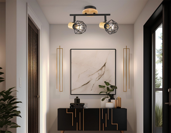 Изображение товара Спот Ambrella TR8752/2 BK/WD (черный/дерево)