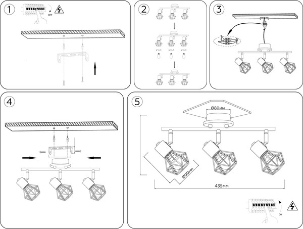 Изображение товара Спот Ambrella TR8753/3 BK/WD (черный/дерево)