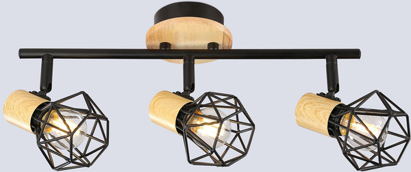 Изображение товара Спот Ambrella TR8753/3 BK/WD (черный/дерево)