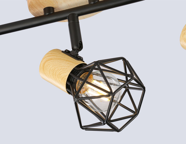 Изображение товара Спот Ambrella TR8753/3 BK/WD (черный/дерево)