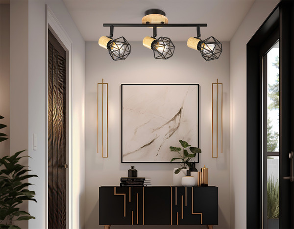 Изображение товара Спот Ambrella TR8753/3 BK/WD (черный/дерево)