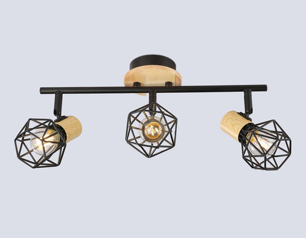 Изображение товара Спот Ambrella TR8753/3 BK/WD (черный/дерево)