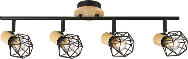 Изображение товара Спот Ambrella TR8754/4 BK/WD (черный/дерево)