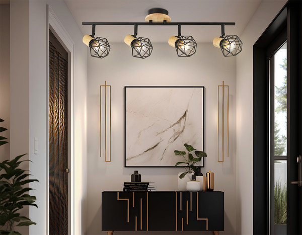 Изображение товара Спот Ambrella TR8754/4 BK/WD (черный/дерево)