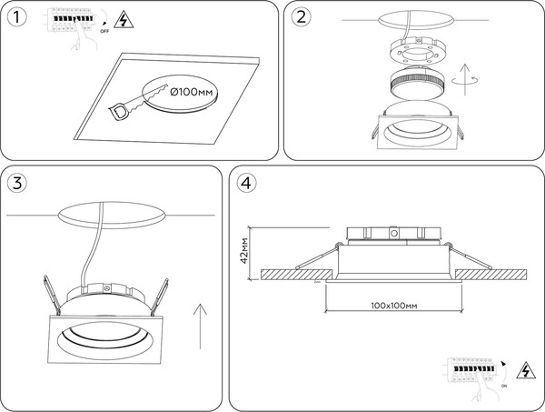 Изображение товара Точечный светильник Ambrella TN52233 BK (черный)