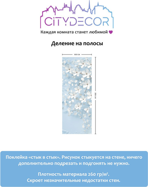 Изображение товара Фотообои листовые Citydecor Абстракция 20 (100x260см)