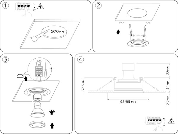 Изображение товара Точечный светильник Ambrella TN1144 BK (черный)