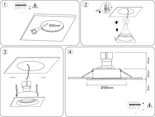 Изображение товара Точечный светильник Ambrella TN102756 BK (черный)