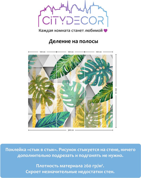 Изображение товара Фотообои листовые Citydecor Абстракция 15 (300x260см)