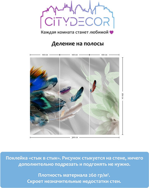 Изображение товара Фотообои листовые Citydecor Абстракция 210 (300x260см)