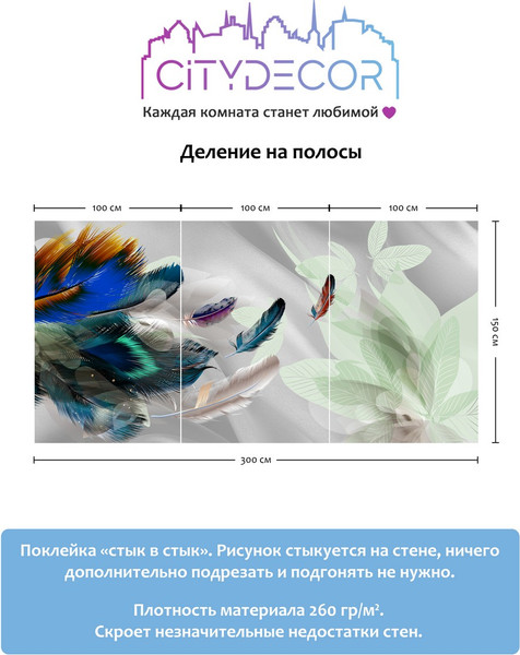 Изображение товара Фотообои листовые Citydecor Абстракция 210 (300x150см)