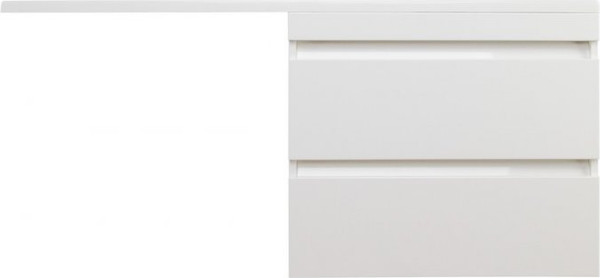 Изображение товара Тумба с умывальником Symbolite Даллас 130 Люкс Plus + Estetus Даллас 130x48.2 (подвесная, правый, белый)