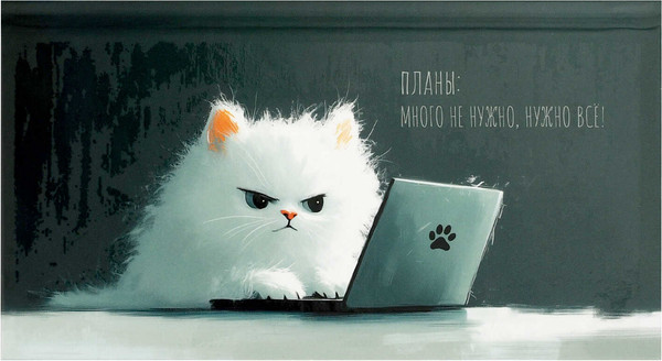 Изображение товара Еженедельник Феникс+ Кот с ноутбуком / 71561