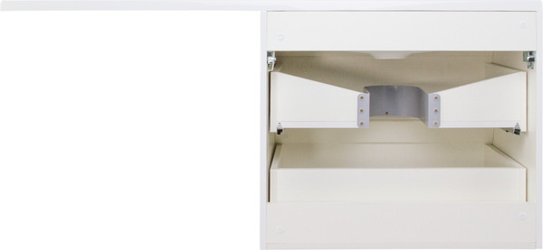 Изображение товара Тумба с умывальником Symbolite Даллас 130 Люкс Plus + Даллас 130x48.2 (подвесная, левый, эмаль белый)