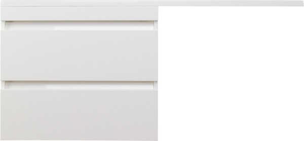 Изображение товара Тумба с умывальником Symbolite Даллас 130 Люкс Plus + Даллас 130x48.2 (подвесная, левый, эмаль белый)