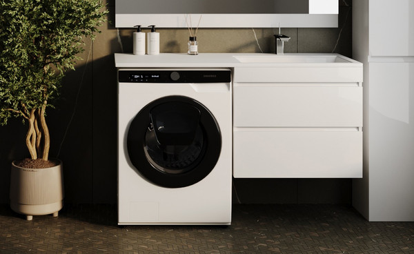 Изображение товара Тумба с умывальником Symbolite Даллас 130 Люкс Plus + Даллас 130x48.2 (подвесная, правый, эмаль белый)