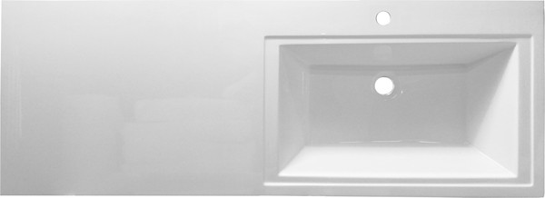 Изображение товара Тумба с умывальником Symbolite Даллас 130 Люкс Plus + Даллас 130x48.2 (подвесная, правый, эмаль белый)