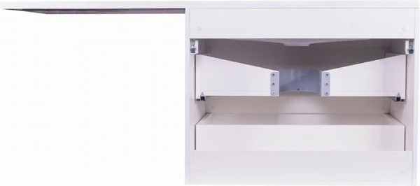 Изображение товара Тумба с умывальником Symbolite Даллас 140 Люкс Plus + Даллас 140x48.2 (подвесная, левый, белый)