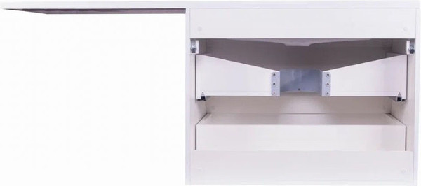 Изображение товара Тумба с умывальником Symbolite Даллас 140 Люкс Plus + Даллас 140x48.2 (подвесная, левый, эмаль белый)