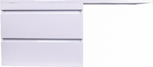 Изображение товара Тумба с умывальником Symbolite Даллас 140 Люкс Plus + Даллас 140x48.2 (подвесная, левый, эмаль белый)