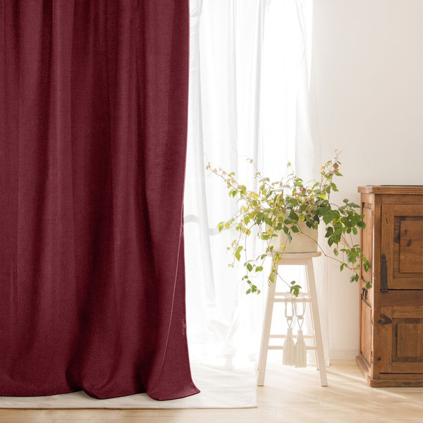 Изображение товара Штора Волшебная ночь Рогожка 200x270 / 791103 (бордо)