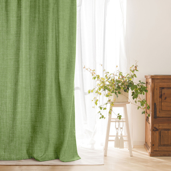 Изображение товара Комплект штор Волшебная ночь Рогожка 200x270см / 920765 (киви, 2шт)