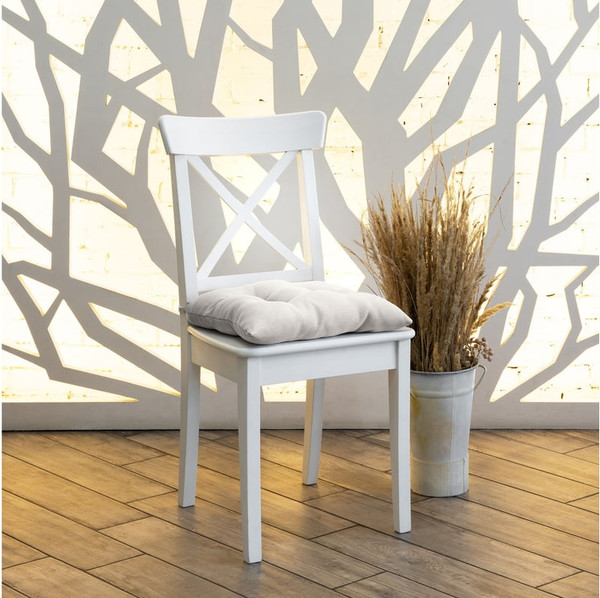 Изображение товара Подушка на стул Волшебная ночь С Тафтингом 40x40 / 922071 (экрю)