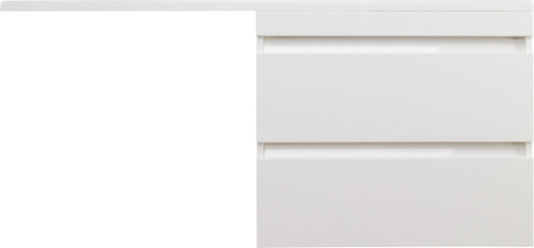 Изображение товара Тумба с умывальником Symbolite Даллас 150 Люкс Plus 2 ящика + Даллас 150x48.2 (подвесная, правый, эмаль белый)