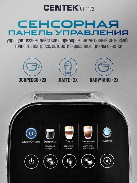 Изображение товара Кофеварка эспрессо Centek CT-1172