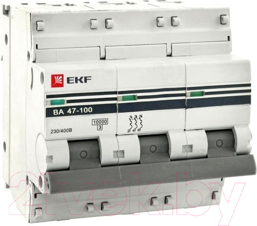 Изображение товара Выключатель автоматический EKF PROxima mcb47100-3-80C-pro